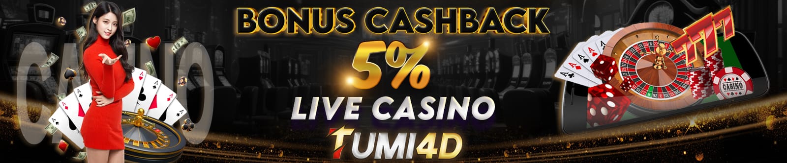 Tumi4d Cashback Mingguan Live Casino 5%